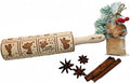 Embossing Rolling Pin for Christmas Cookies, Gingerbread, Shortbread by Algis Crafts (Christmas Angels)