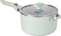 GoodCook Ceramic Sauce Pan with Removable Handle & Lid, Induction Compatible, Nonstick and Oven Safe, 3-Quart, Sage Green