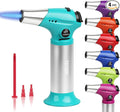 TBTEEK Butane Torch T901, Kitchen Torch Cooking Torch with Safety Lock & Adjustable Flame for Cooking, BBQ, Baking, Brulee, Creme, DIY Soldering(Butane Not Included), Aqua