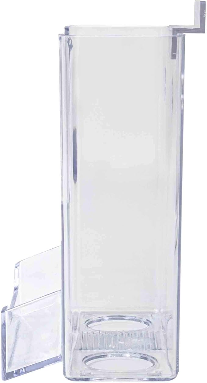 Marketing Holders 6 Pack SlatWall Brochure Holder 4" W Trifold Pocket Retail Display with Attached 3.5" x 2" Business Card Slot Take One Literature Pamphlet Organizer Clear Acrylic