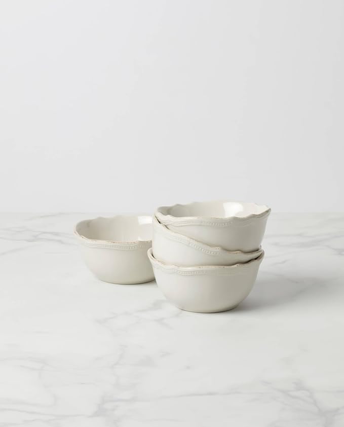 Lenox 895710 French Perle Bead All-Purpose Bowls, Set Of 4 White