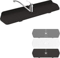Faucet Guard - 90 Foldable Drain Mat for Kitchen & Bathroom with 2 Drain Ports (Black, 17.7"*5.66")