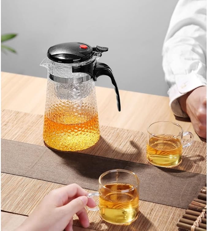Household Water Container Teapot Tea Set Glass Teapot with Filter Large Capacity Tea Maker Office Drink Pitcher (Size : Small)
