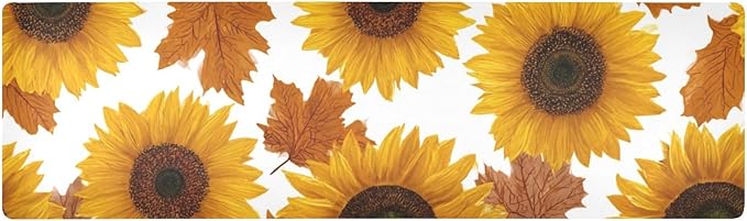 Yellow Sunflowers in Autumn Trivet Table Runner Heat Resistant 230F for Hot Dishes Pots Plates Kitchen Dining Table Protector Decorative 39.37 X 11.8 Inch