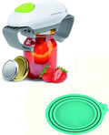 Reusable Silicone Can Lids, Higher Torque Electric Jar Opener for Seniors with Arthritis Fit Almost Jars Size