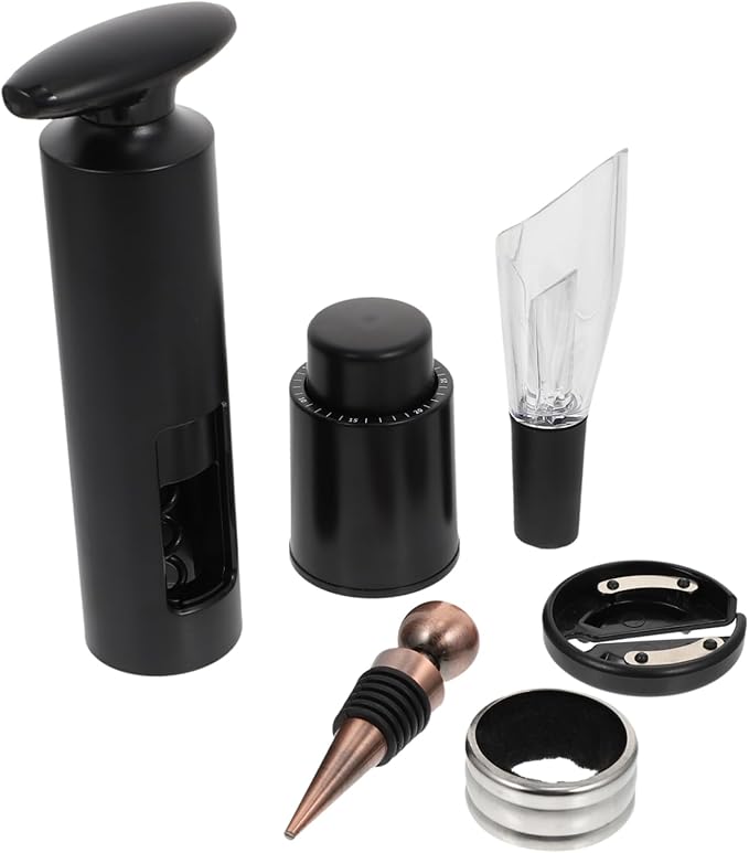 Ciieeo 6pcs Rotary Bottle Opener Set Wine Aerator Decanter Corkscrew for Home Outdoor