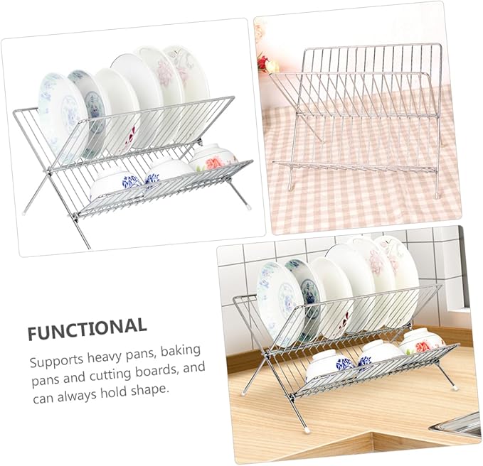 Amosfun 1pc Kitchen Bowl Holder Dish Draining Rack Dish Drying Rack Over Sink for Organized Decorative Storage