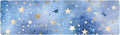 2 in 1 Table Runner Trivet for Hot Pots and Pans Heat Resistant Non Slip Waterproof 39 x 12 Inch Decorative Table Protector for Kitchen Countertop Blue Romantic Golden Stars