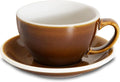 Loveramics Coffee Cup Ceramic, 10 oz Latte Art Cup with Saucer for Cappuccino, Tea, Espresso, Thick - walled stoneware Cappuccino mug Set for Cafe and Barista - Potters Colours (Caramel, 10OZ)