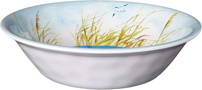 Ocean View 12 pc Melamine Dinnerware Set, Service for 4