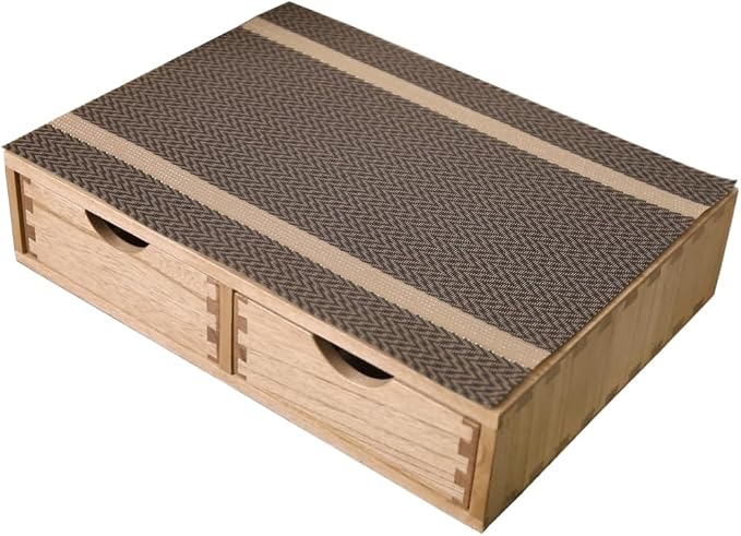 DDYURI Storage Drawer Holder for Capsules Coffee Pod K-cup Organizer /2 Drawers for Counter Organization for Kitchen Utensil Storage Home Decor Office Supplies- Coffee Brewer Accessories Wood 1D2C-LT