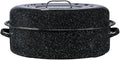 Granite Ware – 19-Inch Covered Oval Roaster - Speckled Black