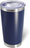 AIANJI 20oz Tumbler Bulk Stainless Steel Tumblers with Lid Vacuum Insulated Double Wall Travel Coffee Mug Powder Coated Tumbler Cup for Hot and Cold Drinks(Navy Blue, 1 pack)