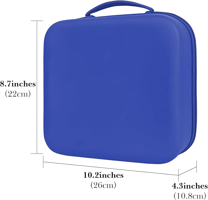 Linkidea Electric Lunch Box Carrying Case Compatible with Crock Pot, DUPASU, Aotto, LUNCHEAZE, Hard Shell Heated Lunch Box Bag with Space for Cable (Blue)