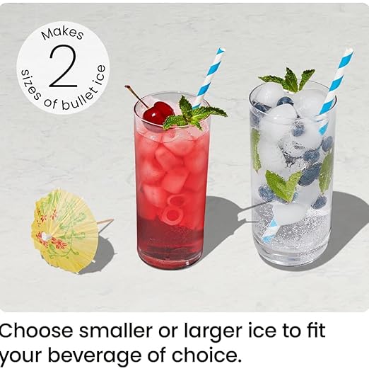 ICEMAN Dual-Size Ice Maker Countertop - Portable Ice Machine, Large and Small Ice Machine Maker with Self Cleaning, 9 Cubes in 7 Mins, 22lbs/24hrs, for Home, Kitchen, Office, Party, Ice Scoop Included