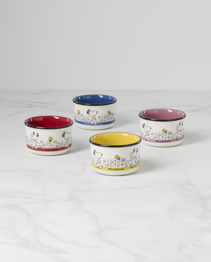 Lenox 897685 Chef Snoopy Snack Bowls, Set Of 4