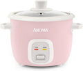 AROMA® Mini Rice Cooker, 2-Cup (Uncooked) / 4-Cup (Cooked), Grain Cooker, Soup Maker, Oatmeal Cooker, Auto Keep Warm, 1 Qt, Pink, ARC-302NGP