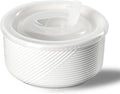 Ceramic Bowl with Lid: 20 oz Microwave Safe Food Storage Container for Soup, Salad, Cereal, Leftovers, Meal Prep, Lunch, Picnic, Camping, Serving - Airtight, Navy, 1 PCS