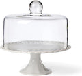 Lenox 896913 French Perle White Cake Plate with Dome, 11" H x 10.25" D