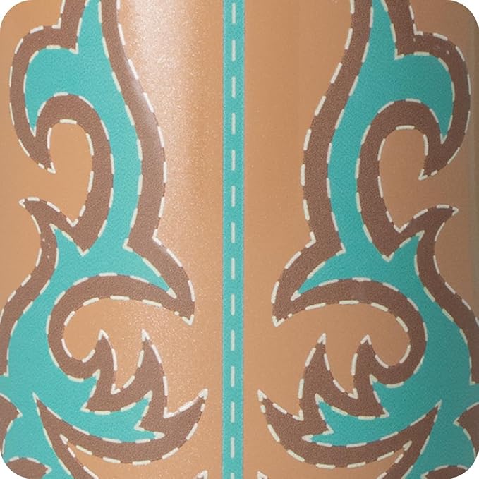 Swig Life Skinny Can Cooler, 12oz Insulated Slim Can Holder, Stainless Steel Cans Cooler, Covers for Tall Beer Bottles, Beach Accessories for Women (Boot Scootin' Turquoise)