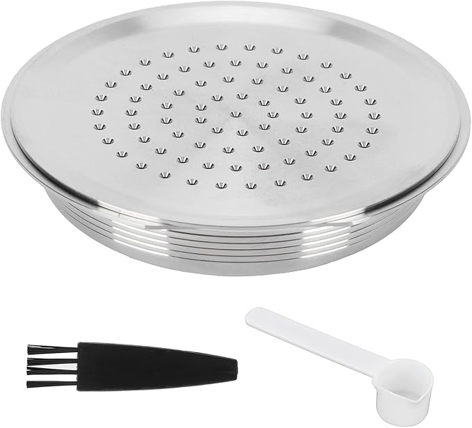 Fdit Household Reusable Coffee Capsule Stainless Steel Coffee Pod Holder Filter Set Coffee Filter Cup with Spoon Set Fit for HD7801
