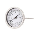 PIC Gauges B3B6-MM SS Case Bimetal Thermometer, 316 SS Stem, Back Angle Connection, 3" Dial, 6" Stem Length, 50/300° F & 10/149° C Temperature Range