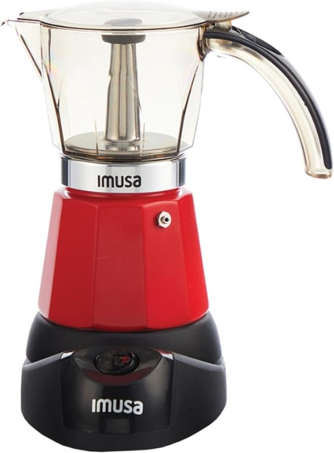 IMUSA 6 or 3cup Electric Espresso Maker, Red