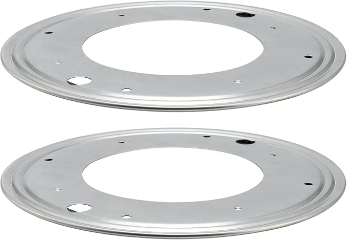 6 PCS 12 Inch Lazy Susan Hardware, 360 Degree Rotating Heavy Duty Turntable Ball Bearing Plate, Round Turntable Swivel Base for Rotating Table, Book Case, Serving Tray, 1000 Loading Capacity