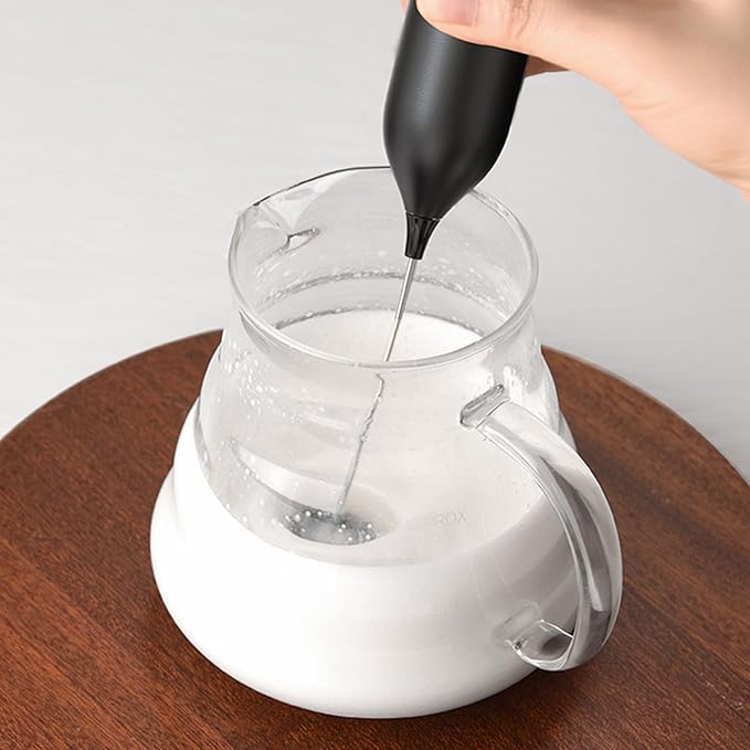 Electric Milk Frother Handheld Whisk Suitable for Coffee and Hot Chocolate with and Ergonomic Grip