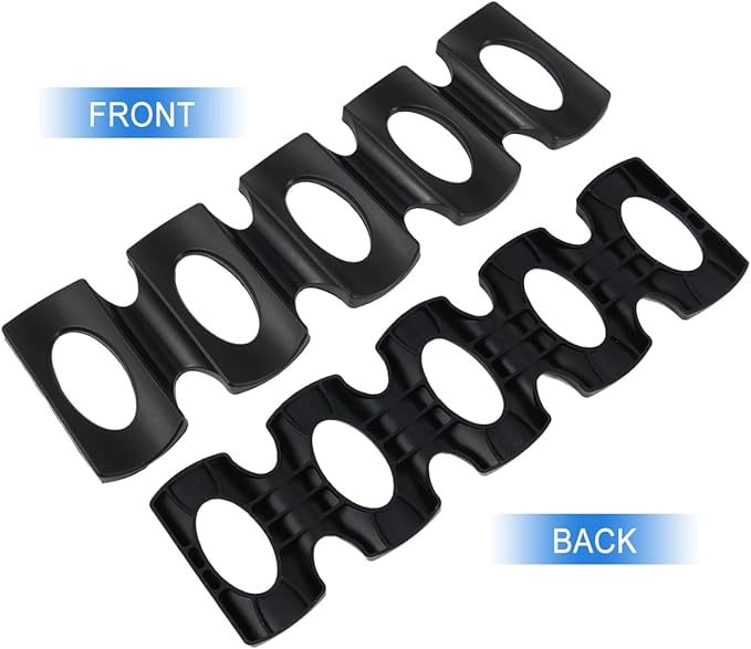 UPKOCH 2-Pack Stackable Silicone Refrigerator Mat Can Organizer and Wine Bottle Holder for Fridge Storage - Non-Slip Beverage Dispenser Rack for Beer Soda Pop, Black