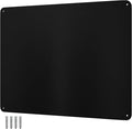 9 inches x 6.5 inches Stainless Steel Plate for Magnets, 3M Adhesive Back, Mounting Screws, Ideal for Magnetic Shelf, Spice Holders, Colorful Magnets as a Gift. Mount Anywhere! (Black, 1 Pack)