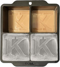 Monogrammed Ice Cubes Mold with Lid, 2 inch Whiskey Ice Cube Tray, Personalized Initials Silicone Cocktail Ice Cube Mold, Wedding Monogram, Thank You Gift, Gifts for Dad (Letter K)