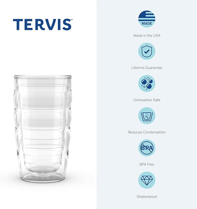Tervis Ice Popsicle Collection Made in USA Double Walled Insulated Tumbler Travel Cup Keeps Drinks Cold & Hot, 10oz Wavy - 4pk, Assorted