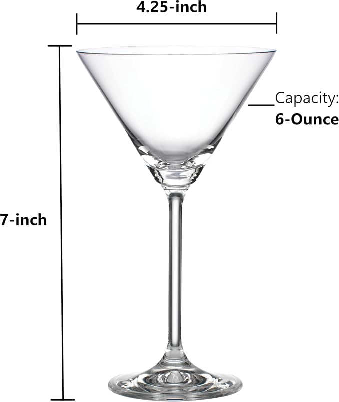 Lenox 845275 Tuscany Classics Martini Glass Set, 6-Piece Set, 6-Oz Capacity, 4.25 x 7-inch