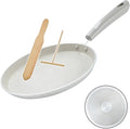 9 Inch Crepe Pans with Spreader & Spatula, Nonstick Granite Coating Dosa Pan, Aluminum Alloy Pancake Flat Skillet Tawa Griddle, with Stay-Cool Handle, Induction Compatible Bottom