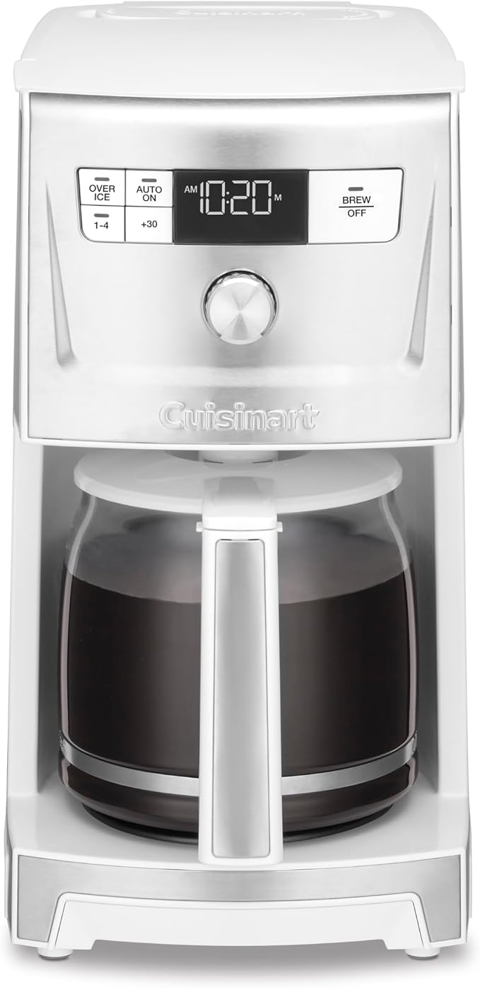 Cuisinart Coffee Maker, 14-Cup PerfecTemp Programmable Coffee Machine Glass Carafe with 1-4 Cup Setting, Brew Strength Control, Brew Pause, and Over Ice Function, White, DCC-3500W