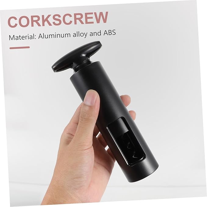 6pcs Wine Accessories Kit Black Wine Opener Set Vacuum Stopper Decanter and Quality Tool for Effortless Bottle Opening and Aeration
