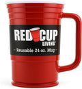 Red Cup Living 24Oz Party Mug Glass Tumbler - Reusable Unbreakable Party Cup for Hot & Cold Drinks, Summer Sale Drinkware & Spring Break Essentials