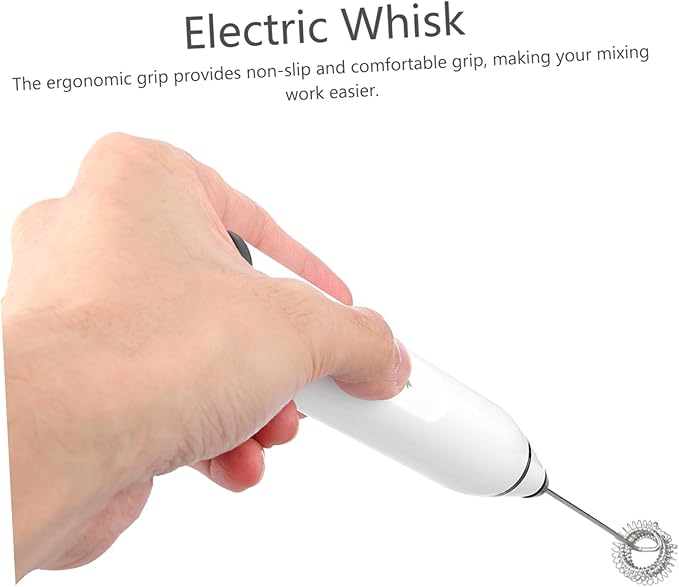 Zerodeko Handheld Electric Foams Maker Automatic Mixer Stirrer Milk Frother Hand Mixer Compact Stainless Steel