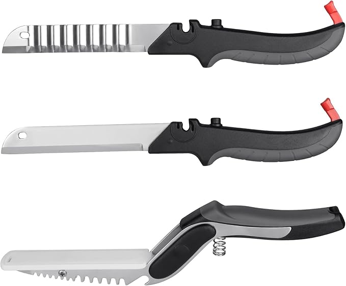 Vegetable Slicer Cutter Kitchen Cutting Board Scissors Knife Comb for Food,Veggie,Fruit,Meat,Salad,Carrot,Potato,Tomato,Melons,Easy Use and Dishwasher Safe Tomato Knife
