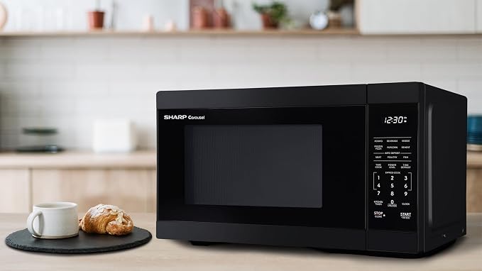 Sharp SMC1161KB 1.1 cu. ft. 1000W Black Countertop Microwave Oven