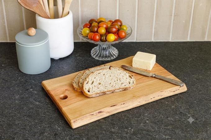 Live Edge Cherry Cutting/Charcuterie Board, Large, Cherry | Approximately 10"x 15" in Size
