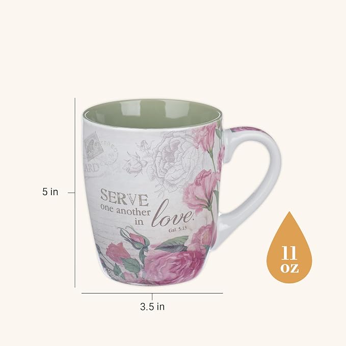 Christian Art Gifts Ceramic Coffee/Tea Mug Set for Women | Vintage Botanic Floral Inspirations Design Bible Verse Mug Set | Boxed Set/4 Coffee Cups
