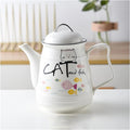 GRFIT Carafe Ceramic Cold Kettle with Handle Large Capacity Filter Teapot Teapot Home High Temperature Resistant Jug with Lid (170g) Water Pitcher (Color : H)