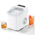 Countertop Ice Maker, Portable Ice Machine with Carry Handle Basket and Scoop, 9 Bullet Cubes Ready in 6 Mins, 26lbs Daily, Self-Cleaning for Home, Kitchen, Camping, RV