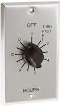 TORK C512H Spring-Wound in-Wall Twist Timer with Commercial Style Metal Plate and 12-Hour Length for Automatic Shutoff of Motors or Lights