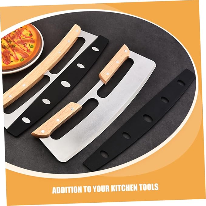 Healifty 10pcs Pizza Cutter Shield Set Stainless Steel Blade Covers for Pizza Cutters Anti-Scratch Protection Guards Kitchen Knife Protector Accessories