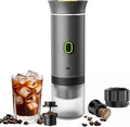CAFFETTO - Portable 3-in-1 Coffee Maker (Capsule & Ground) - USB-C self-heating espresso machine - 20-bar pump pressure, 7500mAh battery - One-touch operation, detachable parts - Grey