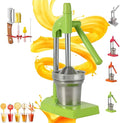 Manual Juicer Hand Press, Effective Cast Iron Juicer Hand Press, Heavy Duty Stainless Steel Manual for Fresh Lemonade and Orange Juice, Easy to Use and Clean, Home and Kitchen Essentials
