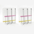 Reusable Bags Drying Rack, Extra Tall for 1 Gallon Zip-Top Reusable Bags, Foldable Stainless Steel Dryer Stand for Silicone & Plastic, Sandwich & Snack, Countertop Organizer, Silver, 2-Pack